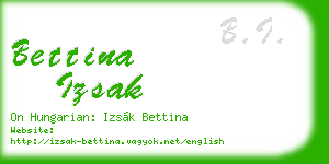 bettina izsak business card